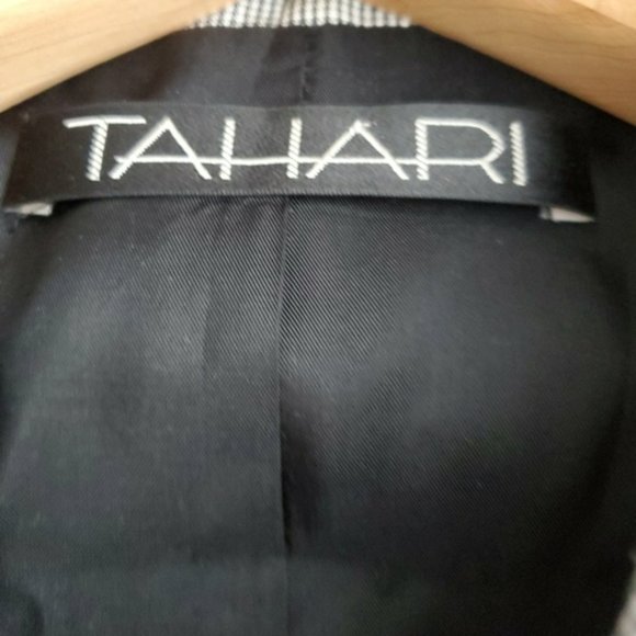Tahari Womens 3 Button Blazer Black White Size 6 - Picture 4 of 5